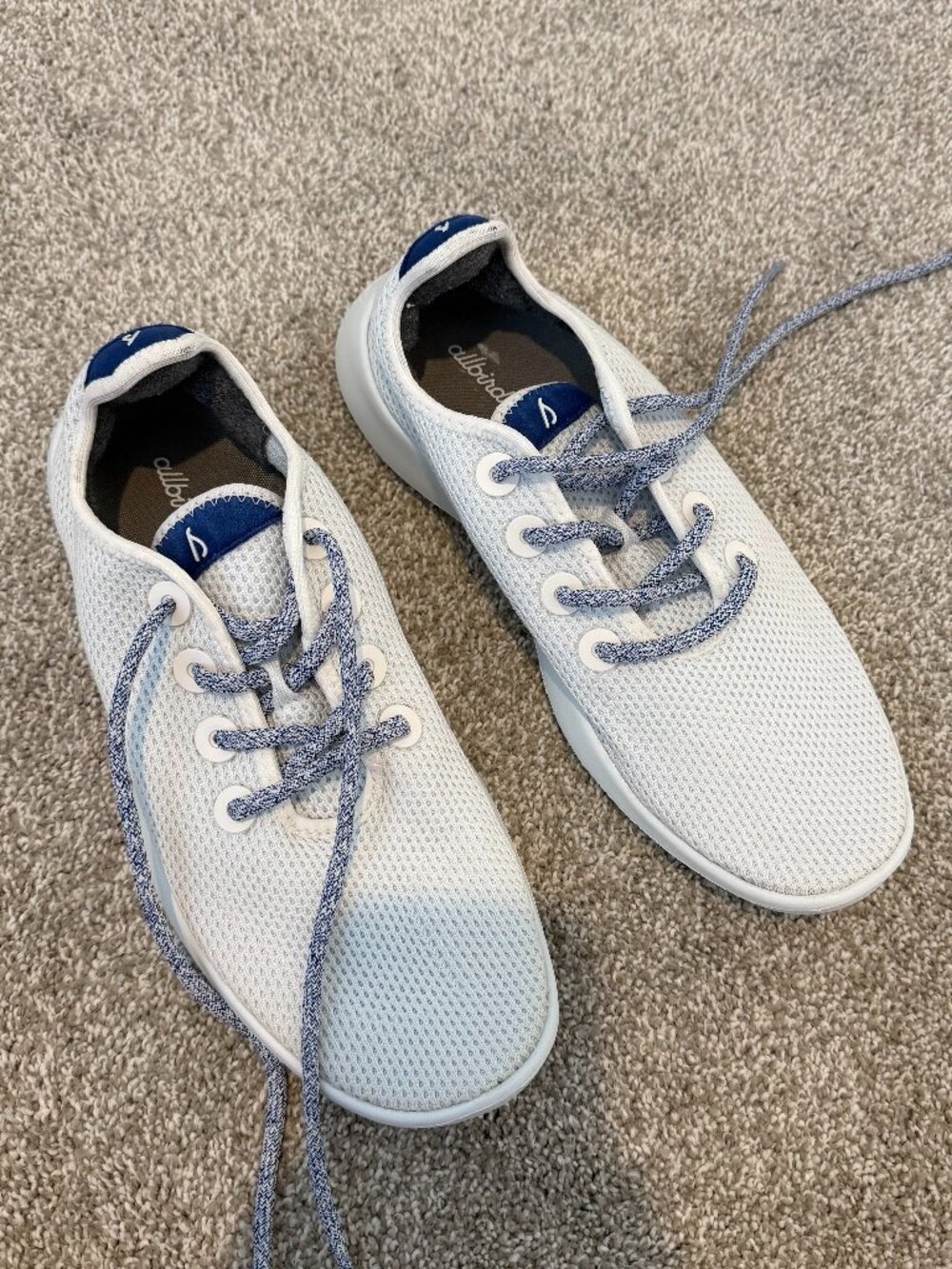 Allbirds Tree Runners White Mesh Sneakers Men’s US 9 Lightweight Comfort Casual